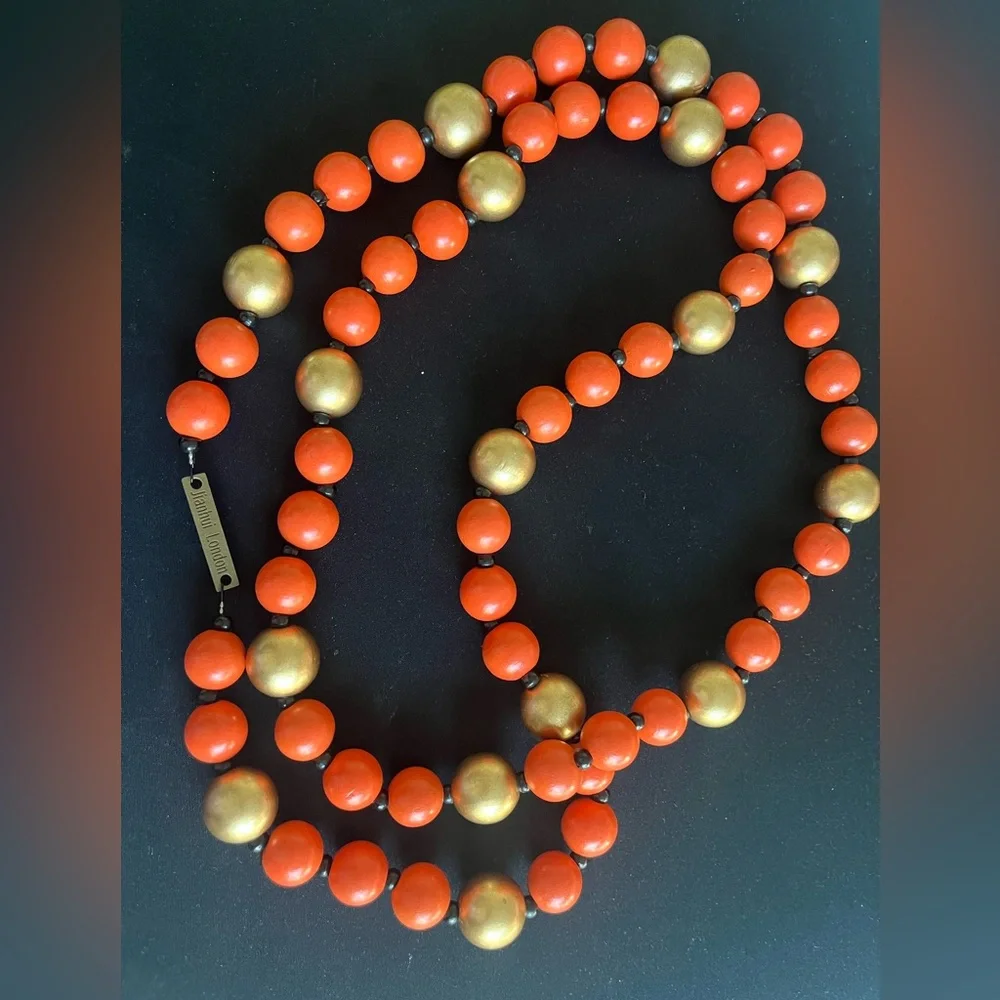 Jianhui London Recycled Wood Round Beads Necklace